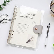 A6 A5 B5 Loose Leaf Notebook 6 Ring Binder Black Rose Gold Silver 100gsm 90sheets Line cream paper p