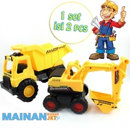 Toykei Children's Toys EXCAVATOR SERIES AK105 Car TRUCK Contains 2 Construction Cars
