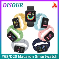 DISOUR Original Y68 D20 Pro Smart Watch Bluetooth Fitness Tracker Sports Watch Heart Rate Monitor Blood Pressure Smart Bracelet For Android IOS Macaron Y68S D20S