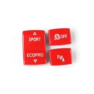 Center Console Gear Sport Eco Drive Mode Switch PDC DSC Off ABS Red Black Button Compatible with BMW