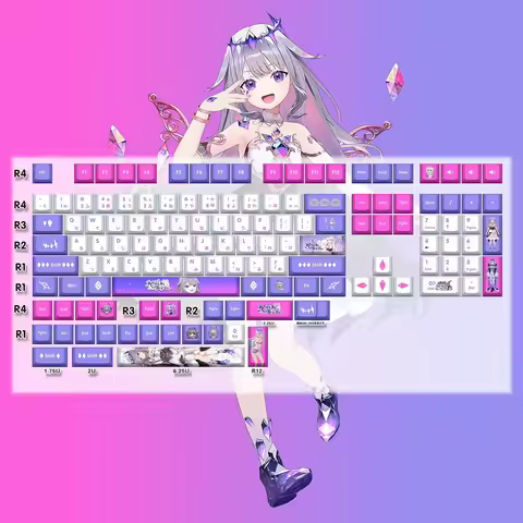 Vtuber Hololive keycaps Koseki Bijou Key Cap PBT DYE Sublimation Cherry MX Cross Axis Switch Keycap 