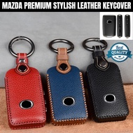 Mazda CX5 CX30 CX3 CX60 CX50 CX90 MX5 Premium Stylish Leather Car Key Cover