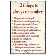 HELLOYOUNG Frameless Canvas Wall Art 12 Things Always Remember Inspirational Decor Gift