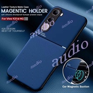 Vivo Y21d 4G 2025 Case Magnetic Holder Leather Armor Shockproof Phone Cases For vivo Y21d y21d VivoY