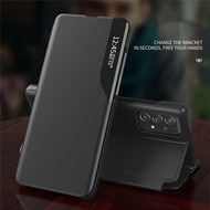 Flip Case For Samsung Galaxy A13 A23 A33 A53 A73 4G 5G Luxury Bracket Cover Window Smart View Cover 