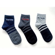EWS3003 Edwin Socks UNISEX 3 pairs long Ankle Socks [AUTHENTIC EDWIN]