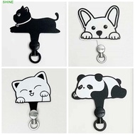 SHINE Phone Tether Tab, Cartoon Panda Mobile Phone Gasket