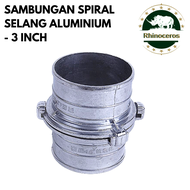 Sambungan Spiral Aluminium Selang Drip Selang Irigasi 2 - 4 Inch