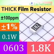 1.8kΩ 0603 ±1% THICK Film Resistor SMD Chip Resistor 1.8k 1K8 182