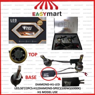 BRAND NEW STOCK H1 MODEL DIAMOND SPEC  OEM PRO BRAND LED SET LIGHT BULB LAMPU BESAR (100W) (6000K) 1
