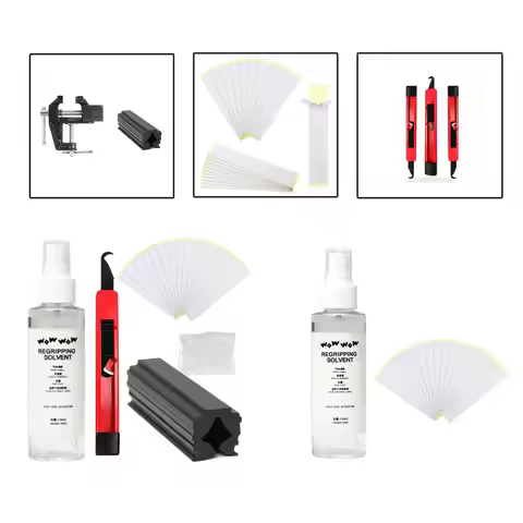 Golf Grip Kits for Regripping Golf Clubs, Professional Quality, 15 Strips, 4 Grip Solvent