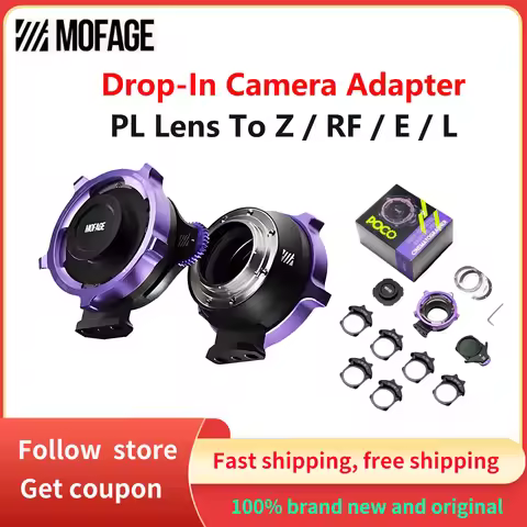 MOFAGE Lens Mount Adapter POCO Drop-In Filter Adapter ARRI PL Lens To Nikon Z Canon RF Sony E Leica 