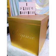 1box Glossy Surprise Box Gold Silver - 45cm (L) x 45cm (W) x 55cm (H)