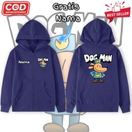 Dog Man Character Zipper Hoodie Jacket Dog Man Character Zipper Hoodie/