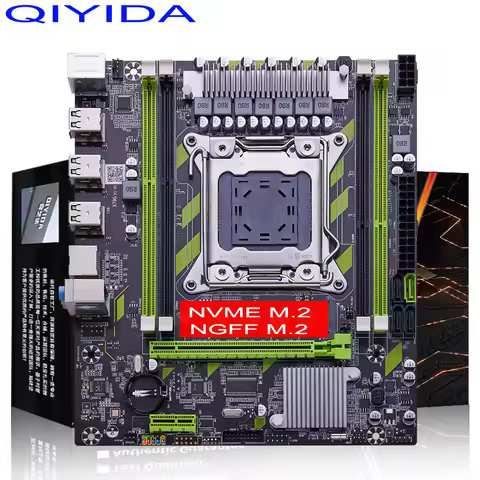 QIYIDA X79 motherboard LGA2011 DDR3 USB SATA3 PCI-E M.2 SSD support REG ECC DDR3 PC3 memory and Xeon