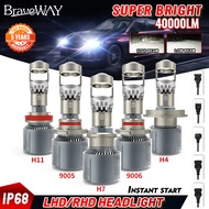 High Power Car LED Projector Headlight Car Bulbs H4 H7 H8/H11 HB3 HB4 9005 9006