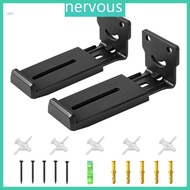 NERV Black Metal Soundbar Holder for TV Area Speaker Placement Use
