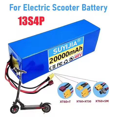 48V 20AH High Power 500W 13S4P Configuration 18650 Lithium Battery Scooter Batteries 54.6V 20000mAh 