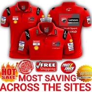 Super Premium: 2021 Ducati Corse Moto GP Racing Team Mens Short Sleeve Big Size Graphic Polo Collar Shirt For Men Women