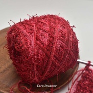 Red Glitter Yarn for Crochet Yarn for Bag Thick Yarn Crochet Thread Fluffy Yarn Sequin Yarn 50g Knit
