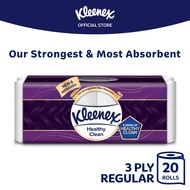 ❆Kleenex Ultra Soft Toilet Tissue 3ply (20 Rolls) Healthy Clean - Strong  Absorbent Bath Tissue Pape