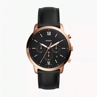 Watch Men Quartz Movement Neutra Chronograph Fashionable,Blue Round Dial, Leather Strap, Business An