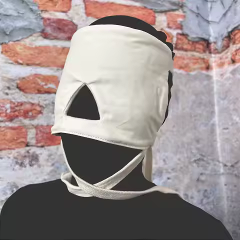 BDSM Blindfold Cotton White Headgear Mask Slave Fetish Immovable Customs Bondage Eye Mask