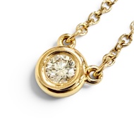 สุดยอดของดีไซน์ △ TIFFANY&Co. สร้อยคอ Tiffany By The Yard ประดับเพชร 1 เม็ด ขนาดประมาณ 0.14ct  สร้อย