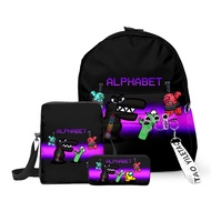 Around the game Alphabet Lore letter legend children's three-piece school bag student backpack shoulder bag pencil bag