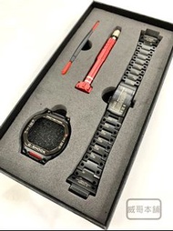 【威哥本舖】G-Shock 全新不鏽鋼改裝套件 DW-5600改裝 殼帶套裝附拆裝工具組（機甲戰士款）