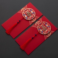 Spot 10PCS Chinese Zodiac Ox Red Packet Gold Foil New Year Gift Red Envelope Red Packet Chinese New 