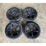 Rays Foundry G Games 17 Inch Sport Rims Original Halfcut Japan Suitable for Honda Jazz Suzuki Swift 