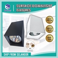 Surface Downlight Casing / Down Light 4” / 6” E27 Black/ White Flush Mounted Surface Downlight / Down Light Biscuit Tin