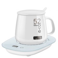 LUCKY 三段式智能恆溫加熱杯墊連杯套裝 | 三檔調節溫度 | 多種容器適用 - 白色杯墊