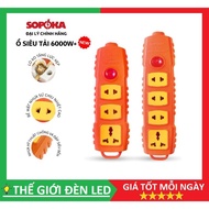 SOPOKA 3-hole, 4-hole power outlet P6000W2+ super load-bearing 6000W with switch