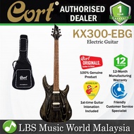 Cort KX300 Etched Mahogany Body Pau Ferro Electric Guitar With Bag - Etched Black Gold (KX 300)