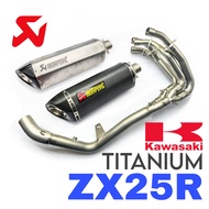 Design AKRAPOVIC Exhaust Kawasaki ZX25R Full System Manifold Titanium 60MM Ekzos Motor Muffler ZX25 