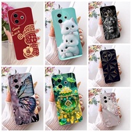 Clear For Vivo Y39 5G Case V2436 Cute Cat Fashion Funny Painted Casing For Vivo Y 39 5G Phone Shell