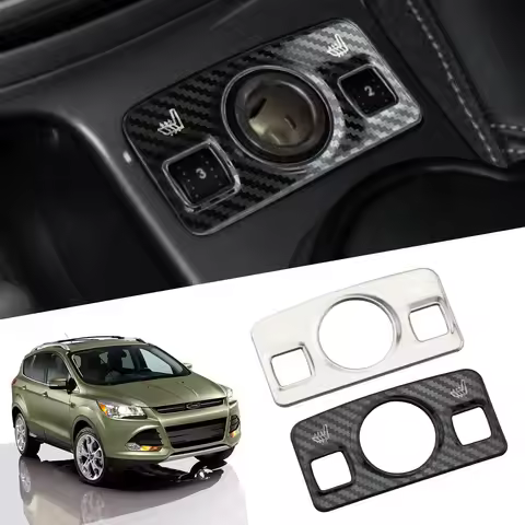 Car Cigarette Lighter Panel Cover Seat Heat Knob Trim for Ford Focus 3 MK3 2012 2013 2014 Kuga Escap
