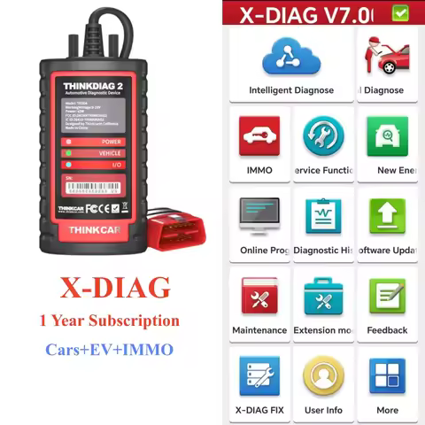THINKCAR Thinkdiag 2 With X-DIAG 1 Year Activate Subscription All System Diagnostic Tool Thinkdiag2 