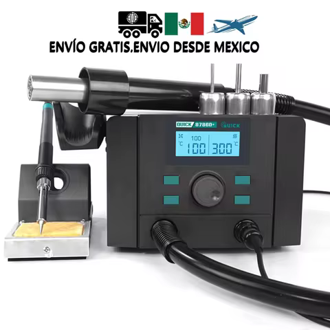 QUICK 8786D+ Double Station 2 In 1 Smart Hot Air Desoldering Maintenance System Brushless Vortex Fan