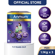 ANMUM Essential Step 3 Children Formula Milk Powder (1 - 3 Years), Plain, 1.1kg x 3 [Exp 21 Jul 2027