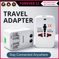 (FOREVER $2) Universal Travel Power Adapter All in One Plug UK Europe US Japan Australia NZ Charger 