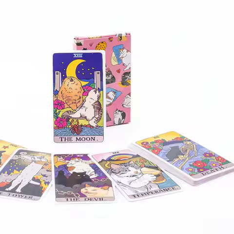 The Original Cat Meme Tarot Deck 22 Major Arcana Cat Meme Tarot Funny Witchy Cat Tarot Deck Cat Kawa