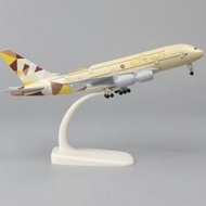 Etihad 20 centi airplane Diecast miniature with iron wheels and stand