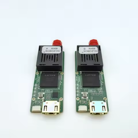NCZOBOE HDMI 20/40/60 KM TTL Optical Transceiver Module DC 5.5-26V FC RX/TX/AV/VCC/GND Interface for