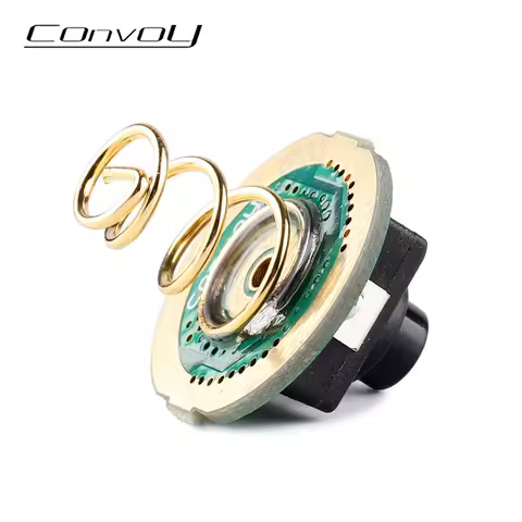 Switch with 20mm PCB and Copper Spring Soldered Suitable for Convoy S21B M21A M21B M26C L21B Flashli