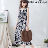 SG LOCAL WEEKEND X OB DESIGN CASUAL WORK WOMEN CLOTHES SLEEVELESS V-NECK ELASTIC WAIST MAXI DRESS 1 COLORS PLUS SIZE