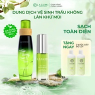 Combo dung dịch vệ sinh và lăn khử mùi trầu không tràm trà Lagumi