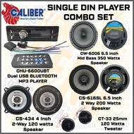 CALIBER SERIES Player Combo Set -CHU-6600UBT USB Bluetooth MP3 Player/2 Way Mid Bass 6.5 Inch 4 Inch